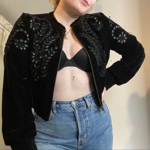 Black velvet jacket
